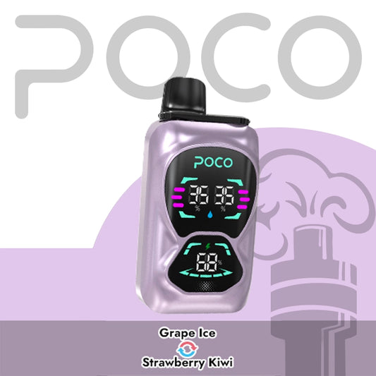 POCO DOUBLE 26000 GRAPE ICE & STRAWBERRY KIWI 5%