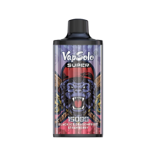 VAPSOLO SUPER 15000 BLACK ICE DRAGONFRUIT STRAWBERRY 5%