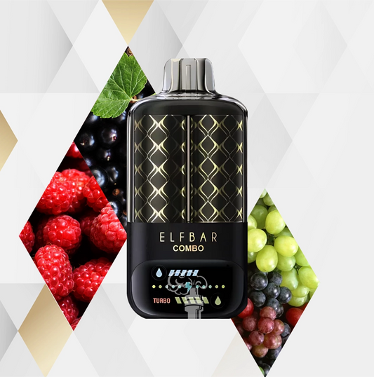 ELFBAR COMBO 25000 BLACKCURRANT RASPBERRY & GRAPE 5%
