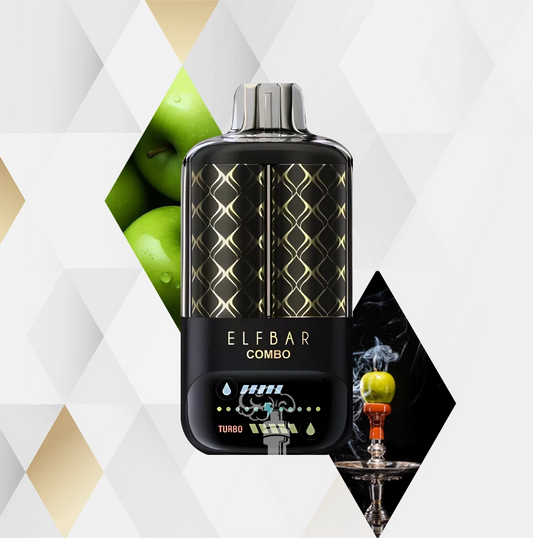 ELFBAR COMBO 25000 GREEN APPLE & DOUBLE APPLE SHISHA 5%